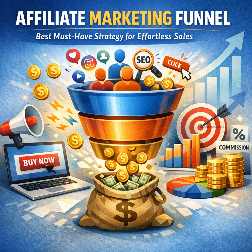 Illustration of Affiliate Marketing Funnel: Best Must-Have Strategy for Effortless Sales