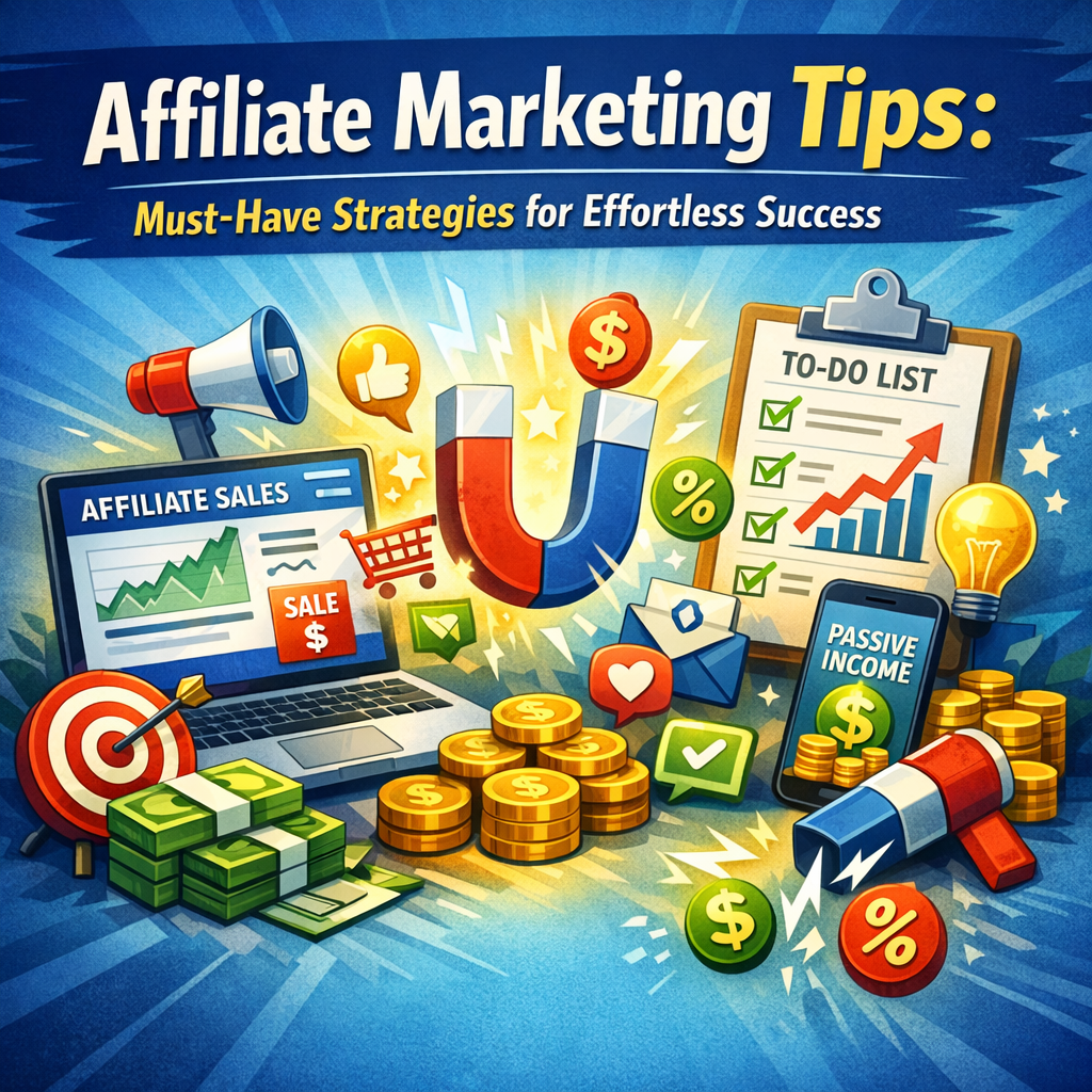 Illustration of Affiliate Marketing Tips: Must-Have Strategies for Effortless Success