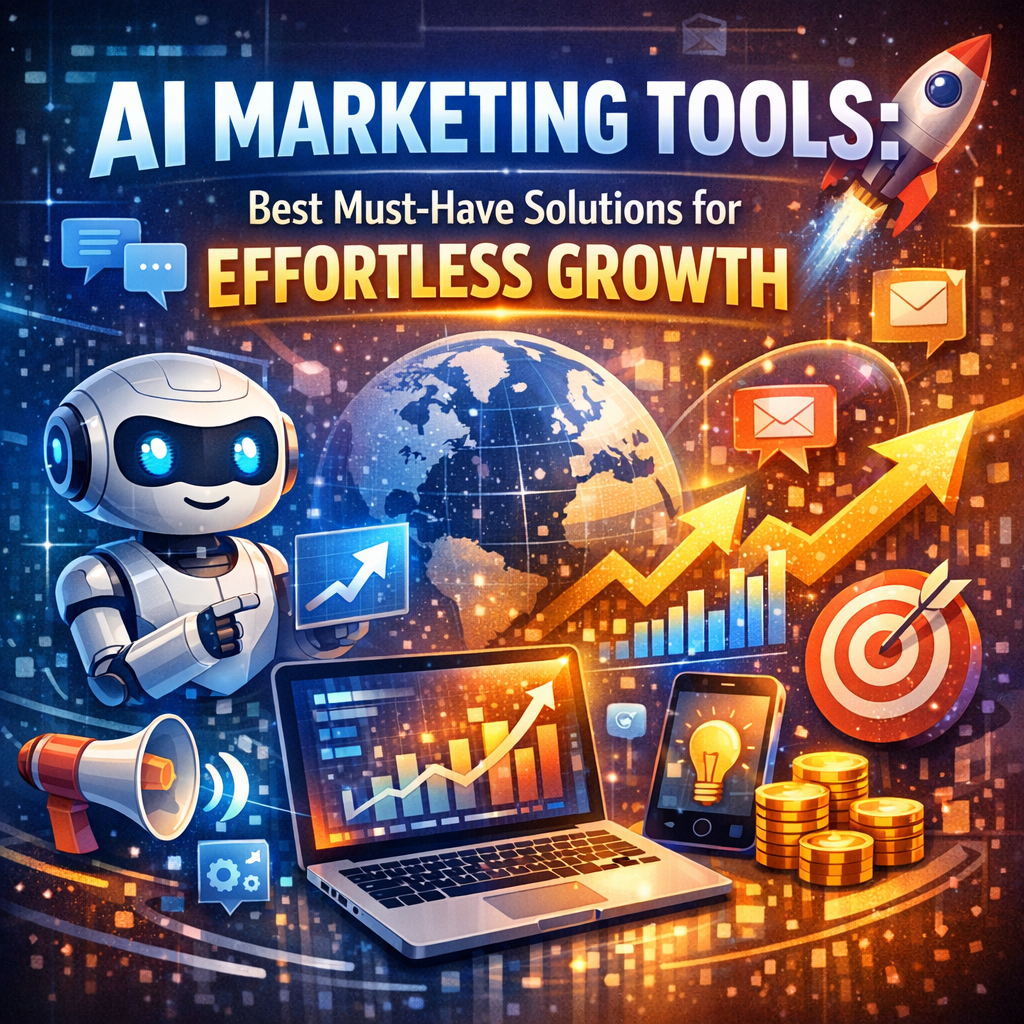 Illustration of AI Marketing Tools: Best Must-Have Solutions for Effortless Growth