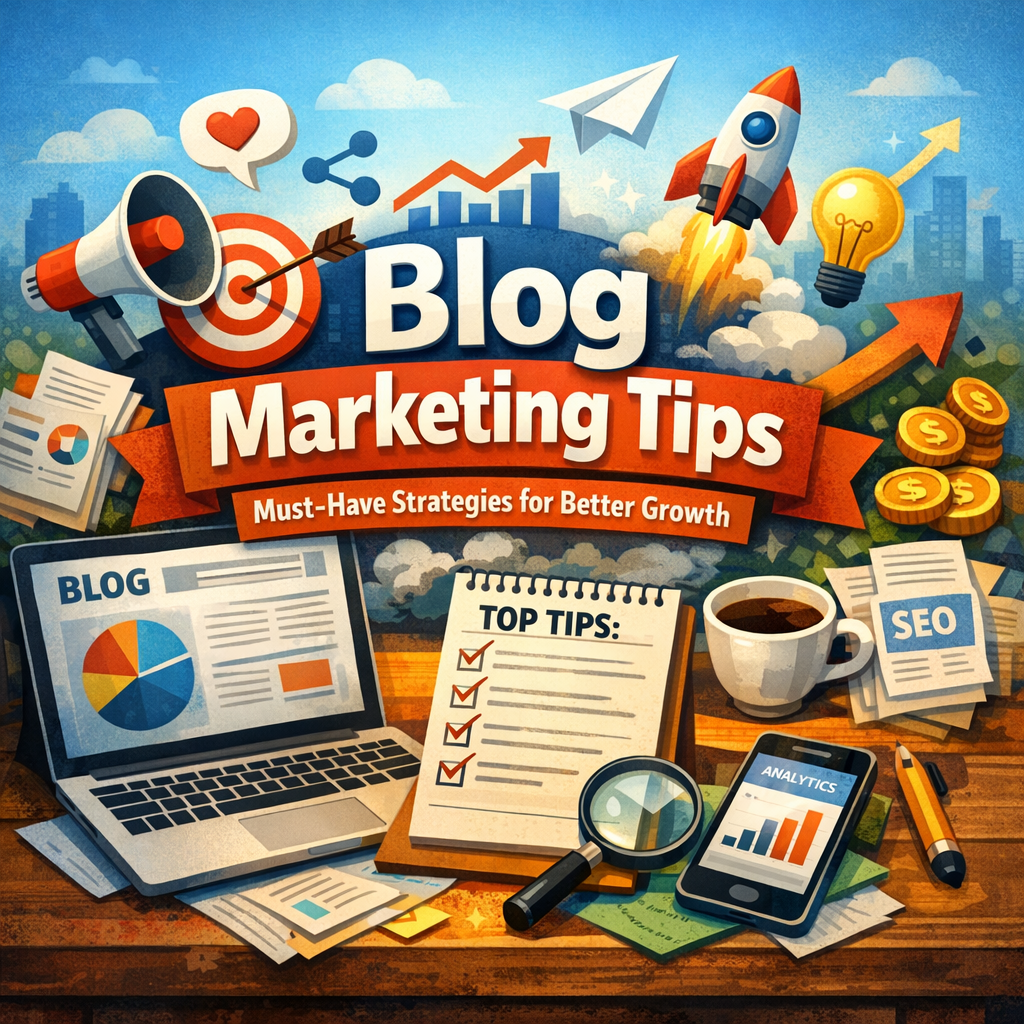 Illustration of Blog Marketing Tips: Must-Have Strategies for Better Growth