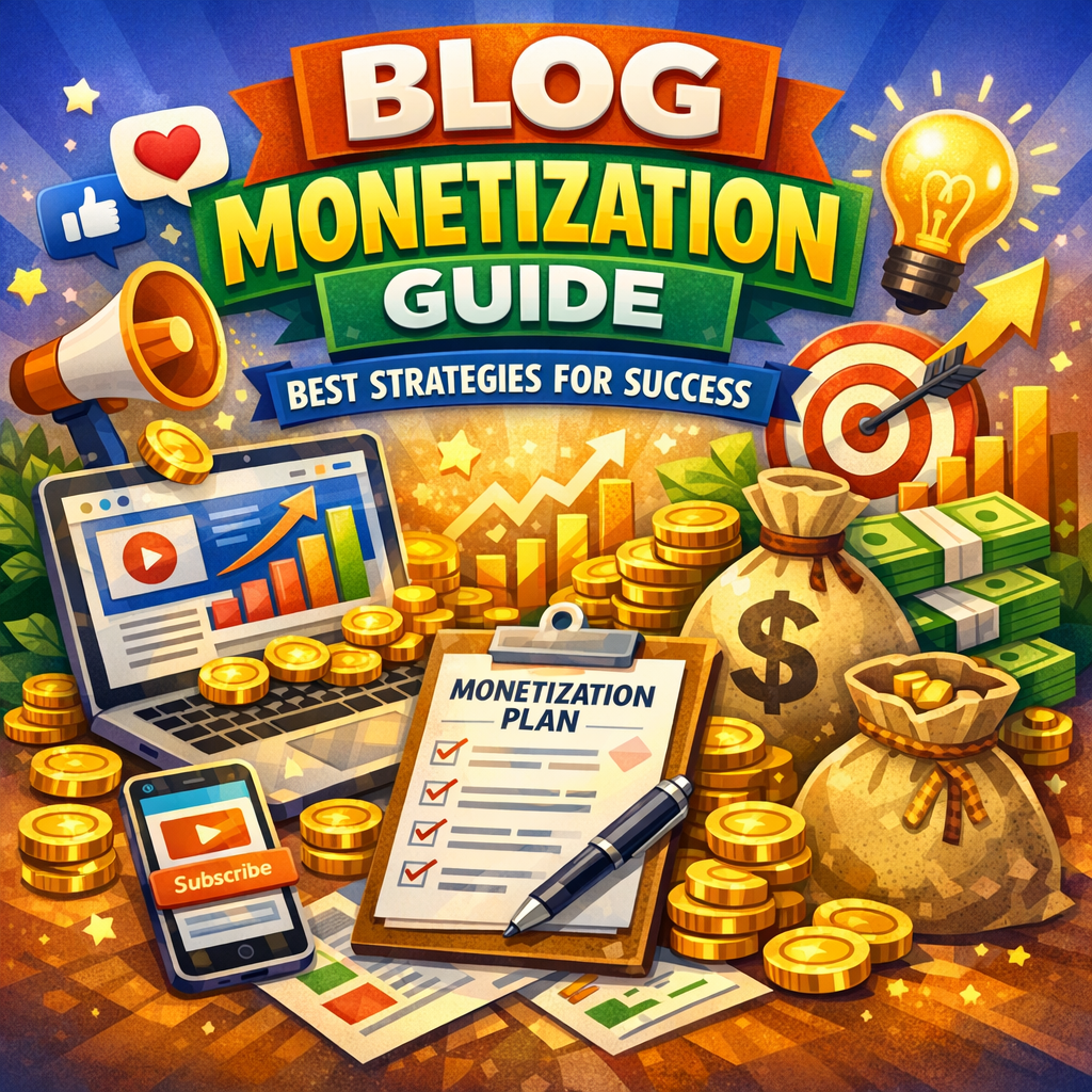 Illustration of Blog Monetization Guide: Must-Have Best Strategies for Success
