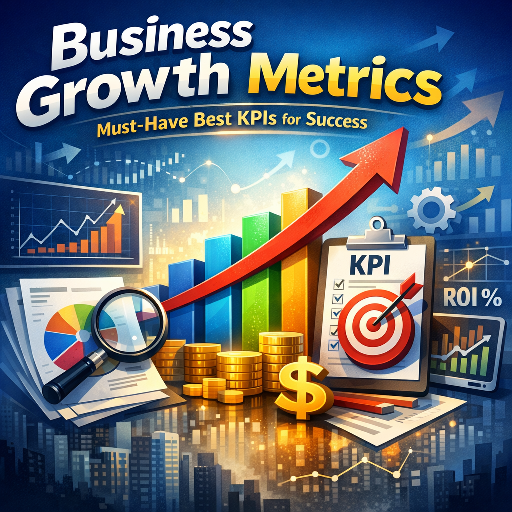 Illustration of Business Growth Metrics: Must-Have Best KPIs for Success