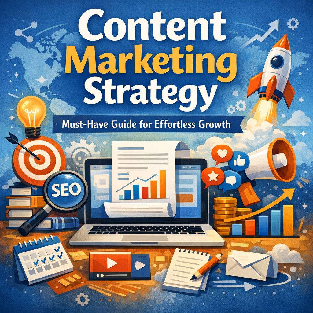 Illustration of Content Marketing Strategy: Must-Have Guide for Effortless Growth