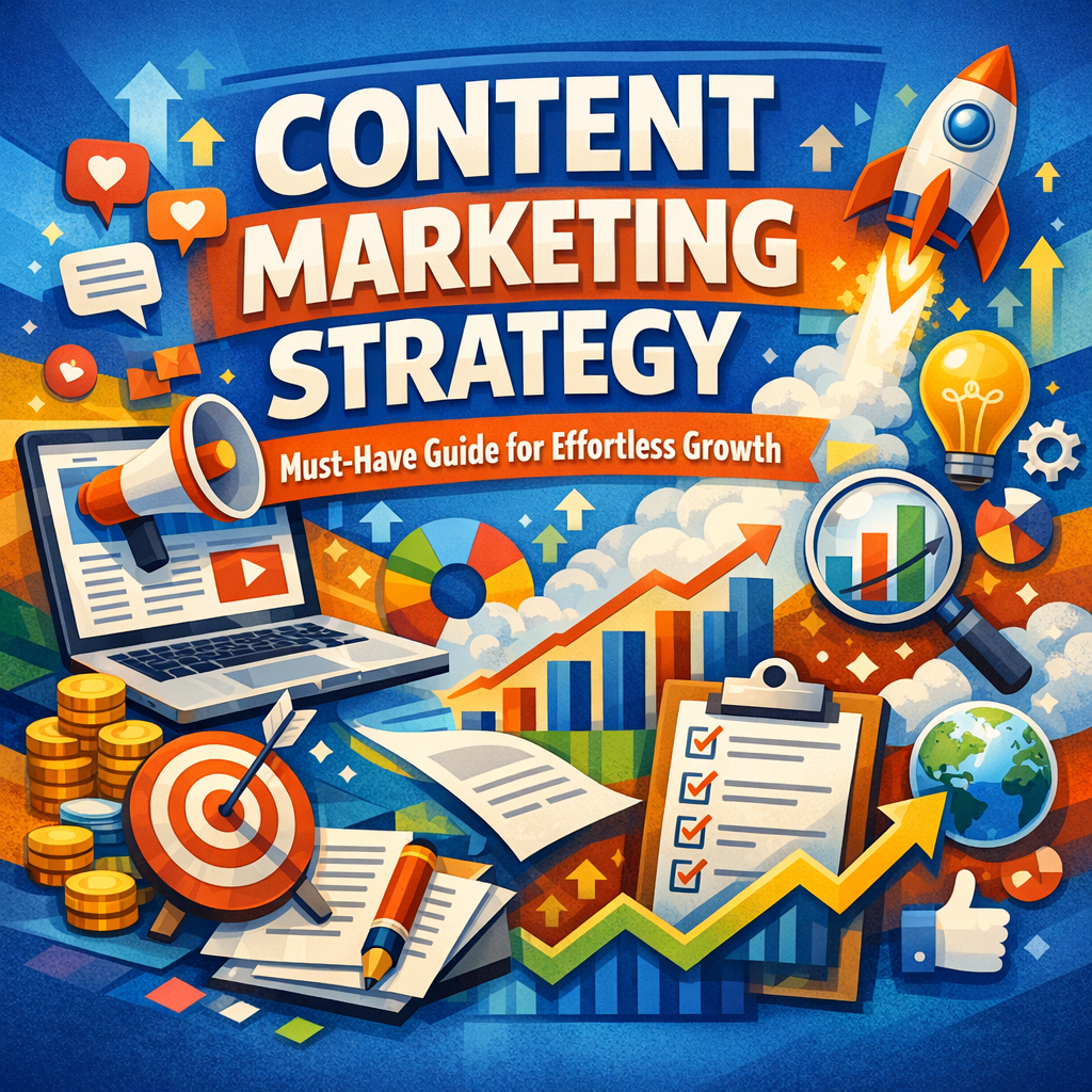 Illustration of Content Marketing Strategy: Must-Have Guide for Effortless Growth