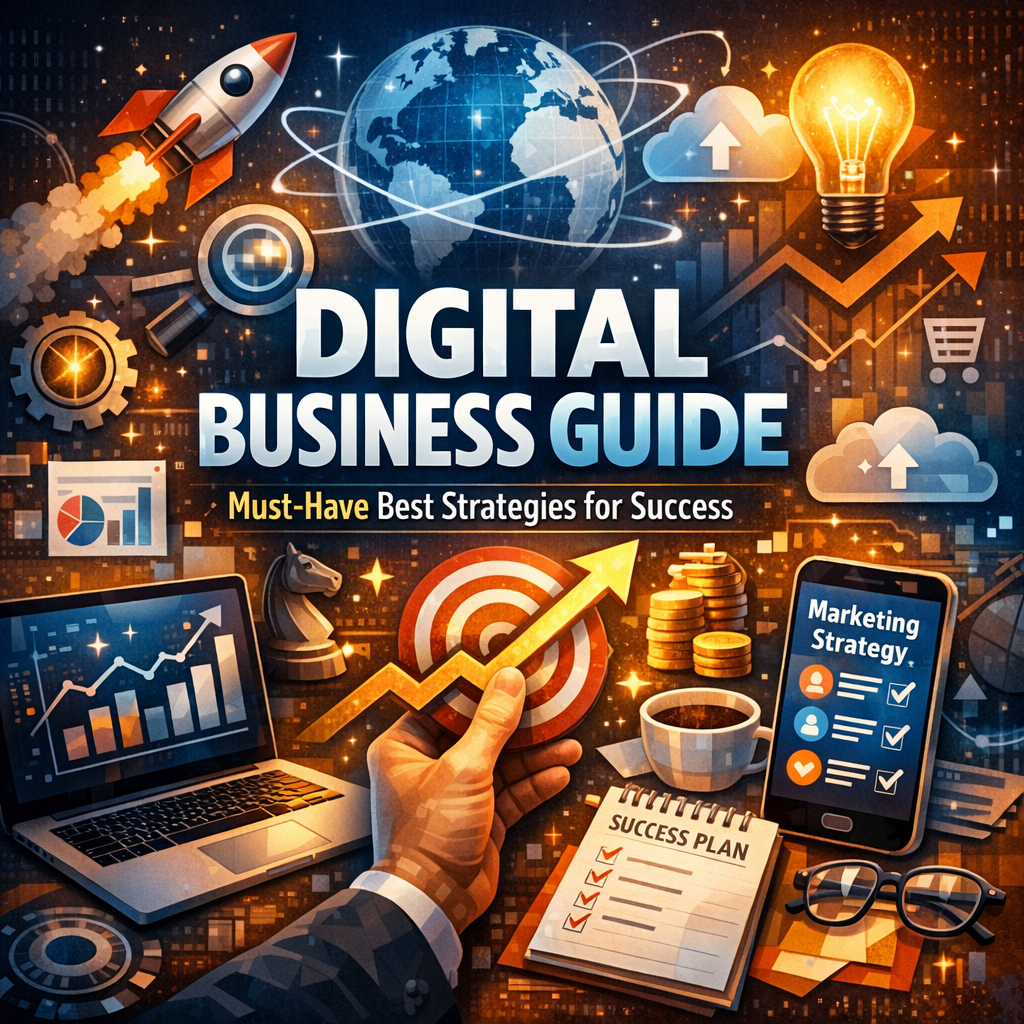 Illustration of Digital Business Guide: Must-Have Best Strategies for Success