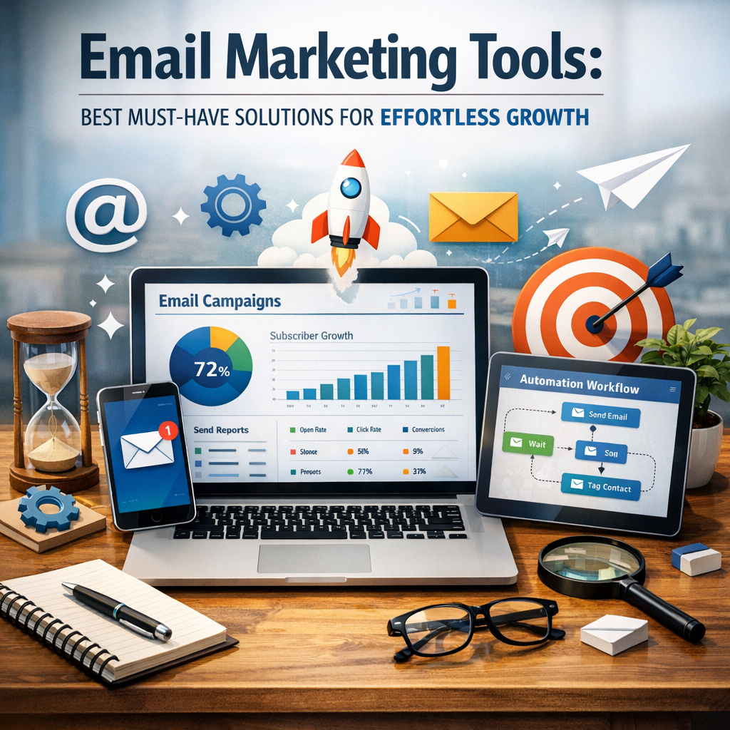 Illustration of Email Marketing Tools: Best Must-Have Solutions for Effortless Growth