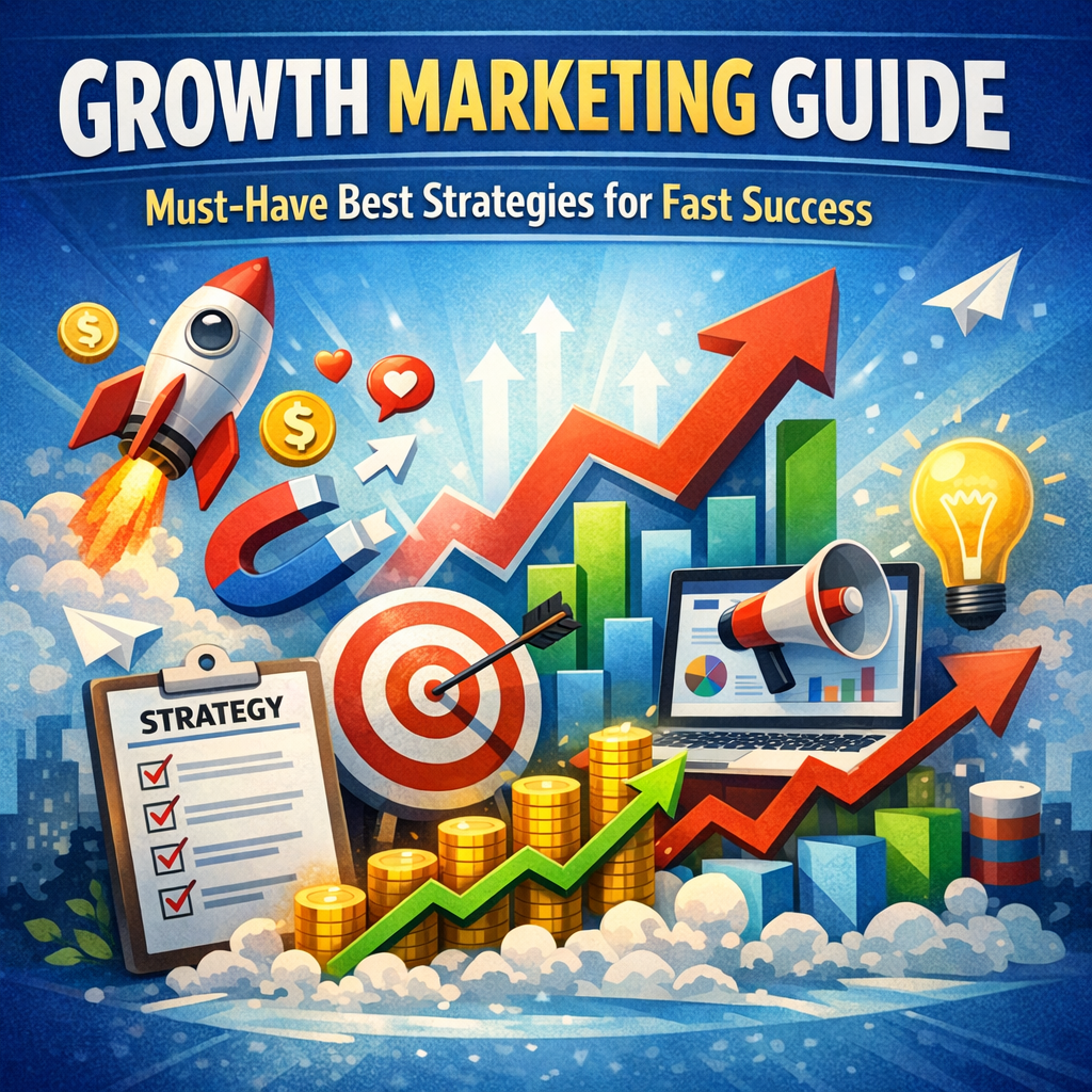 Illustration of Growth Marketing Guide: Must-Have Best Strategies for Fast Success