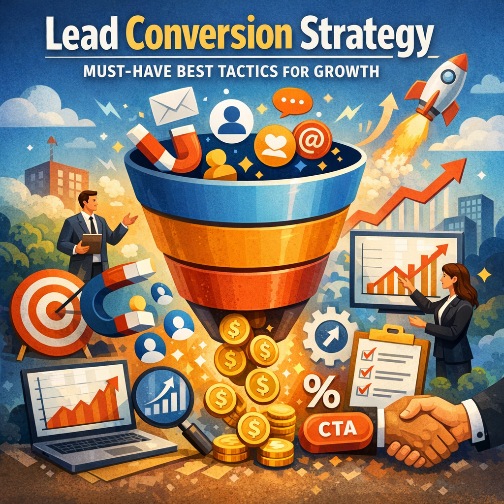 Illustration of Lead Conversion Strategy: Must-Have Best Tactics for Growth