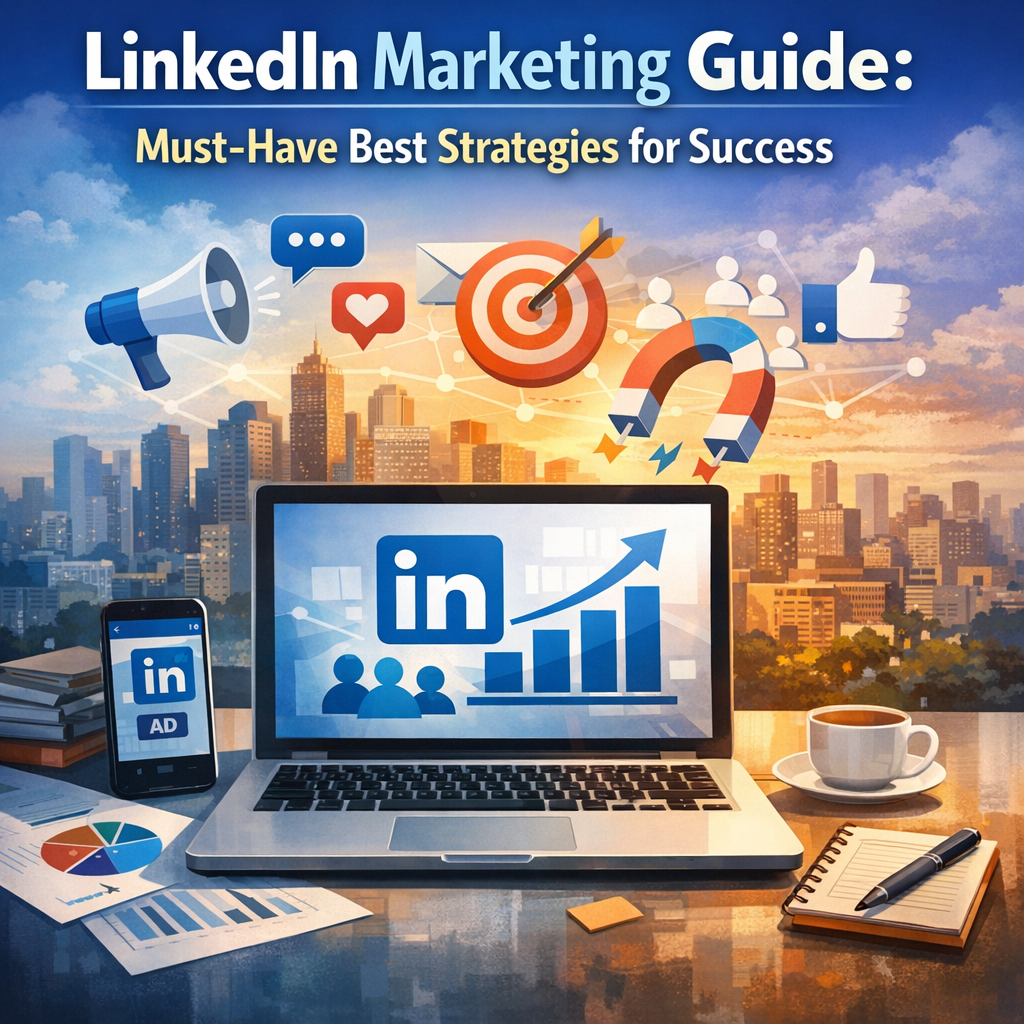 Illustration of LinkedIn Marketing Guide: Must-Have Best Strategies for Success