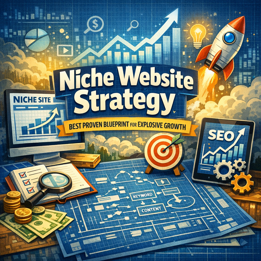 Illustration of Niche Website Strategy: Best Proven Blueprint for Explosive Growth