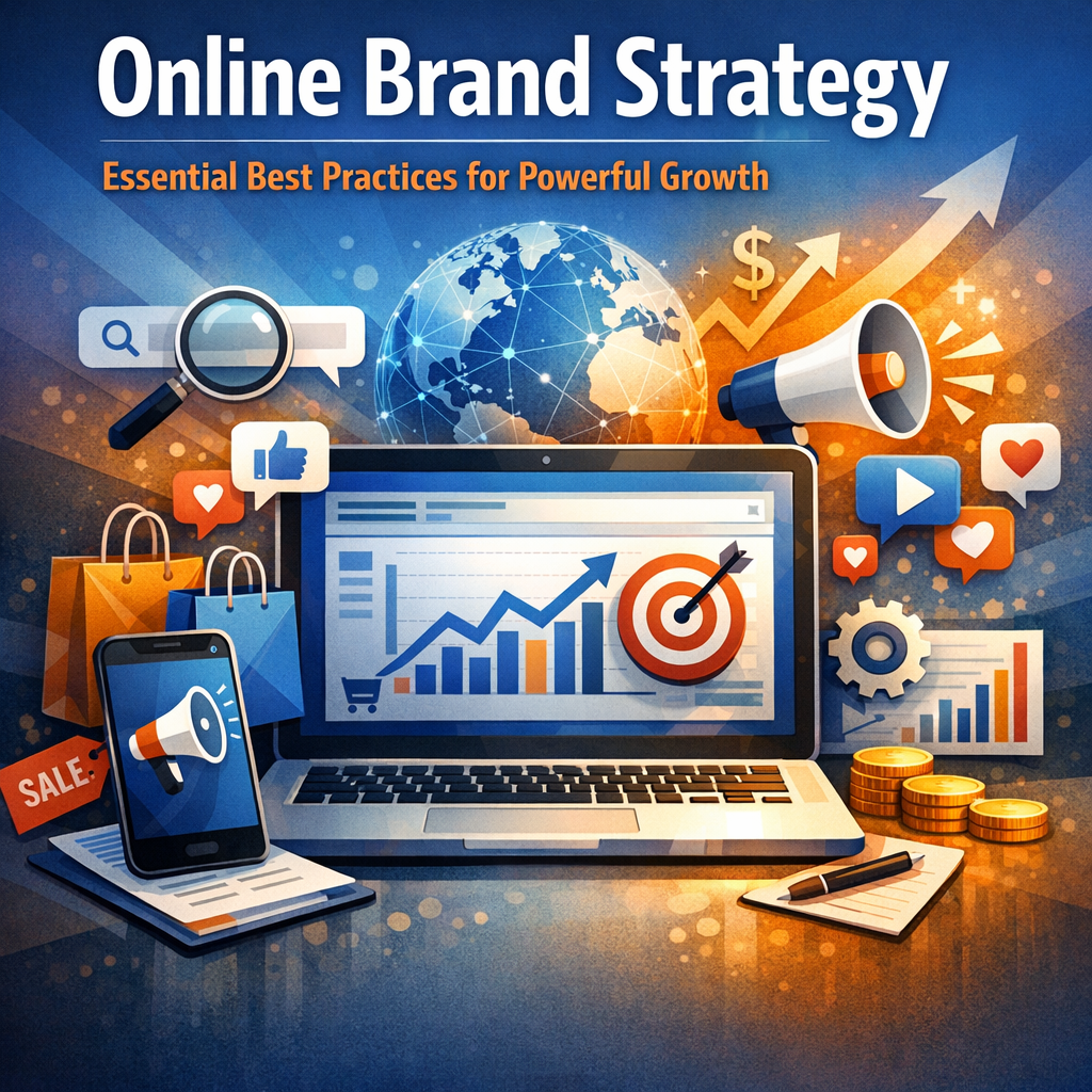 Illustration of Online Brand Strategy: Essential Best Practices for Powerful Growth