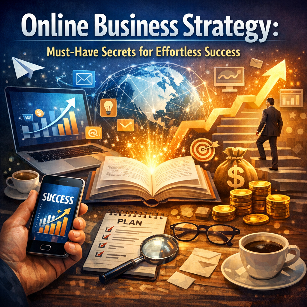 Illustration of Online Business Strategy: Must-Have Secrets for Effortless Success