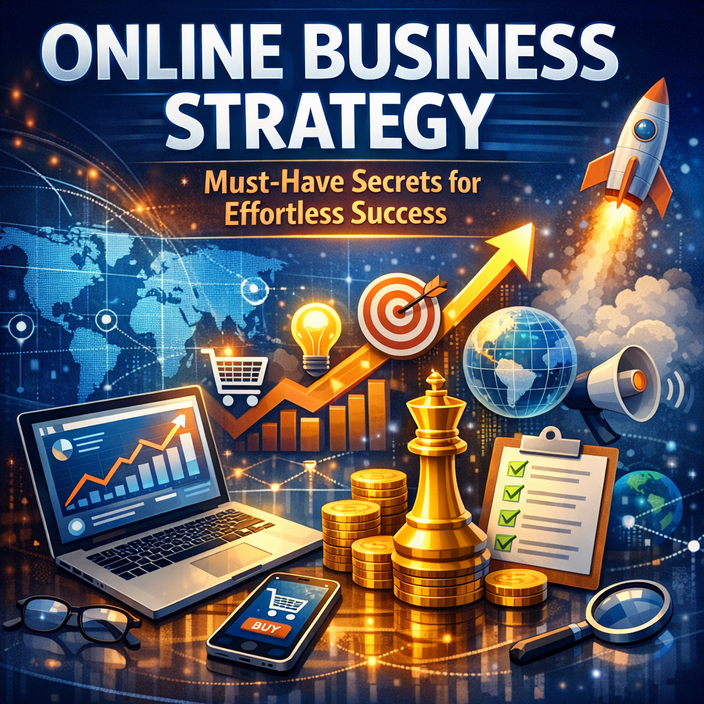 Illustration of Online Business Strategy: Must-Have Secrets for Effortless Success