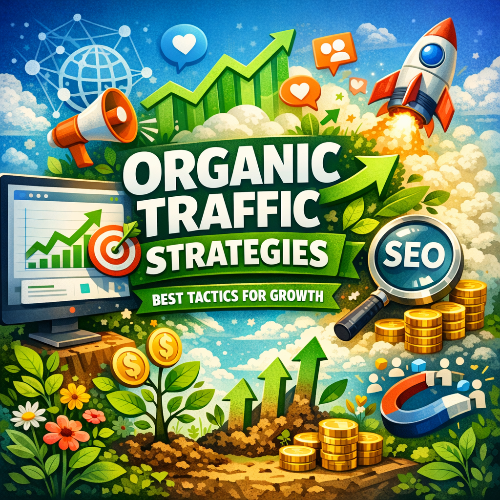 Illustration of Organic Traffic Strategies: Must-Have Best Tactics for Growth
