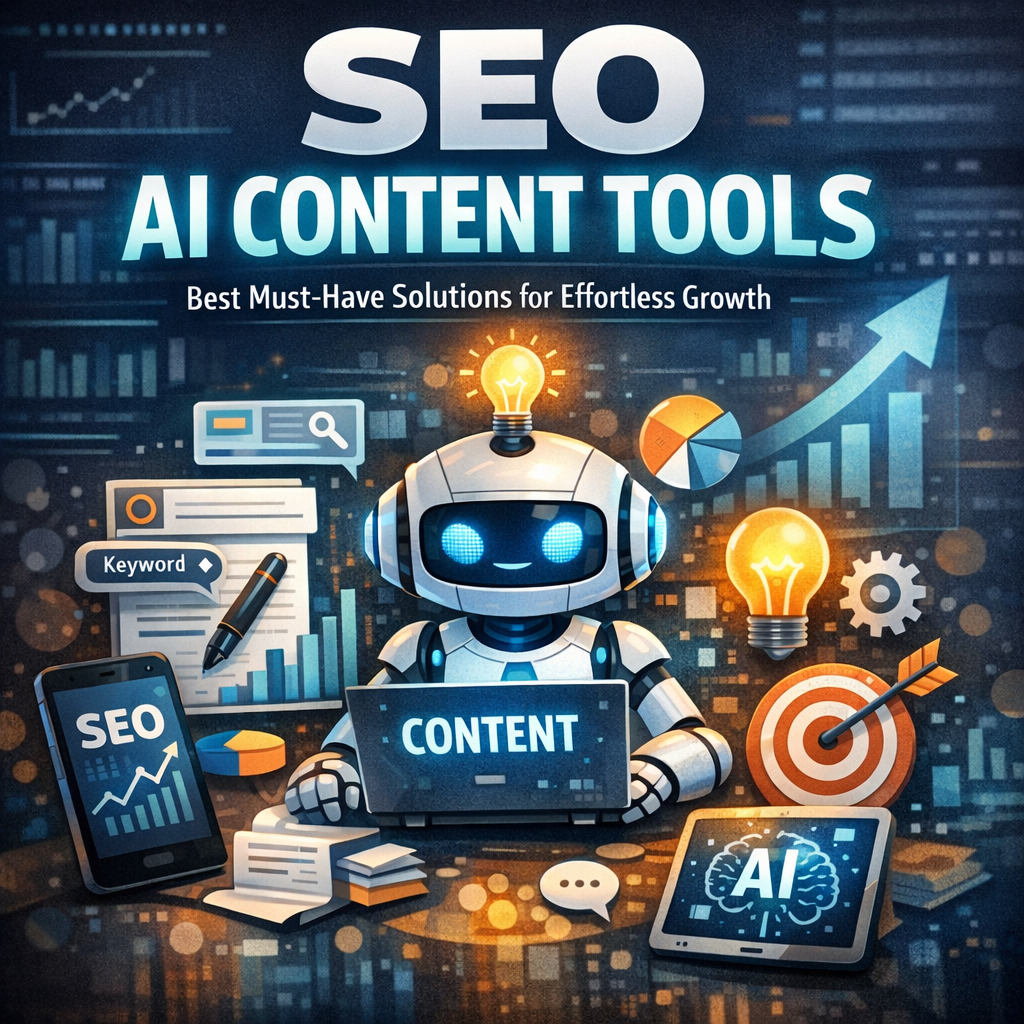 Illustration of SEO AI Content Tools: Best Must-Have Solutions for Effortless Growth