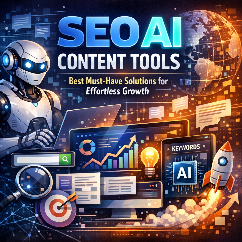 Illustration of SEO AI Content Tools: Best Must-Have Solutions for Effortless Growth