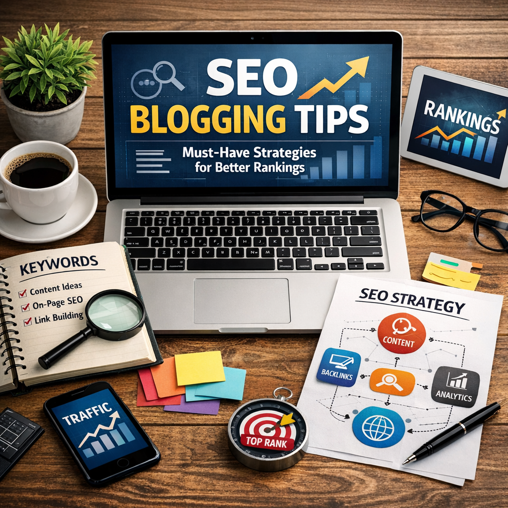 Illustration of SEO Blogging Tips: Must-Have Strategies for Better Rankings