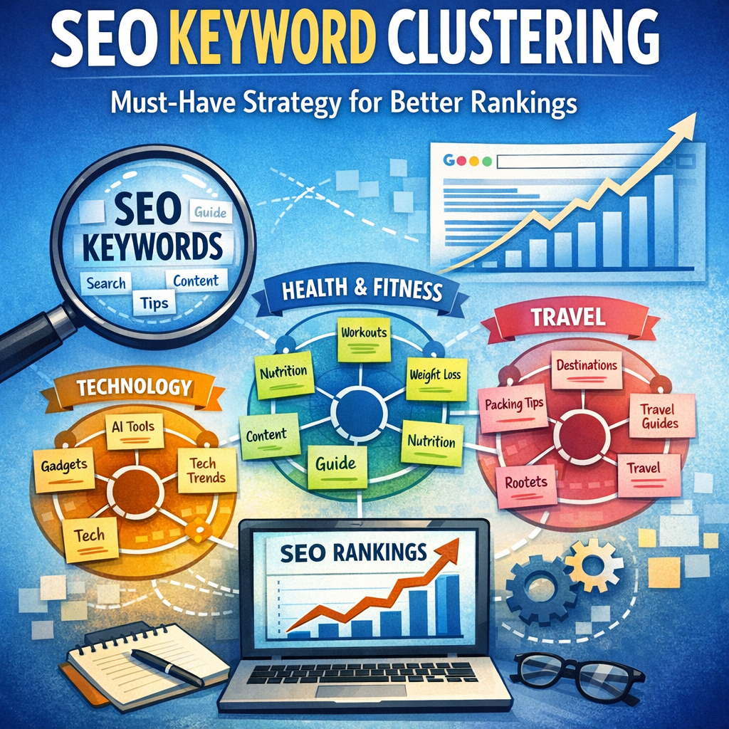 Illustration of SEO Keyword Clustering: Must-Have Strategy for Better Rankings
