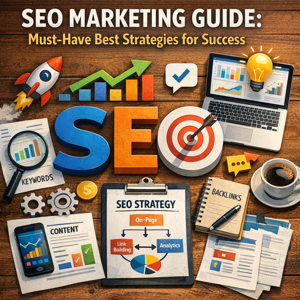 Illustration of SEO Marketing Guide: Must-Have Best Strategies for Success