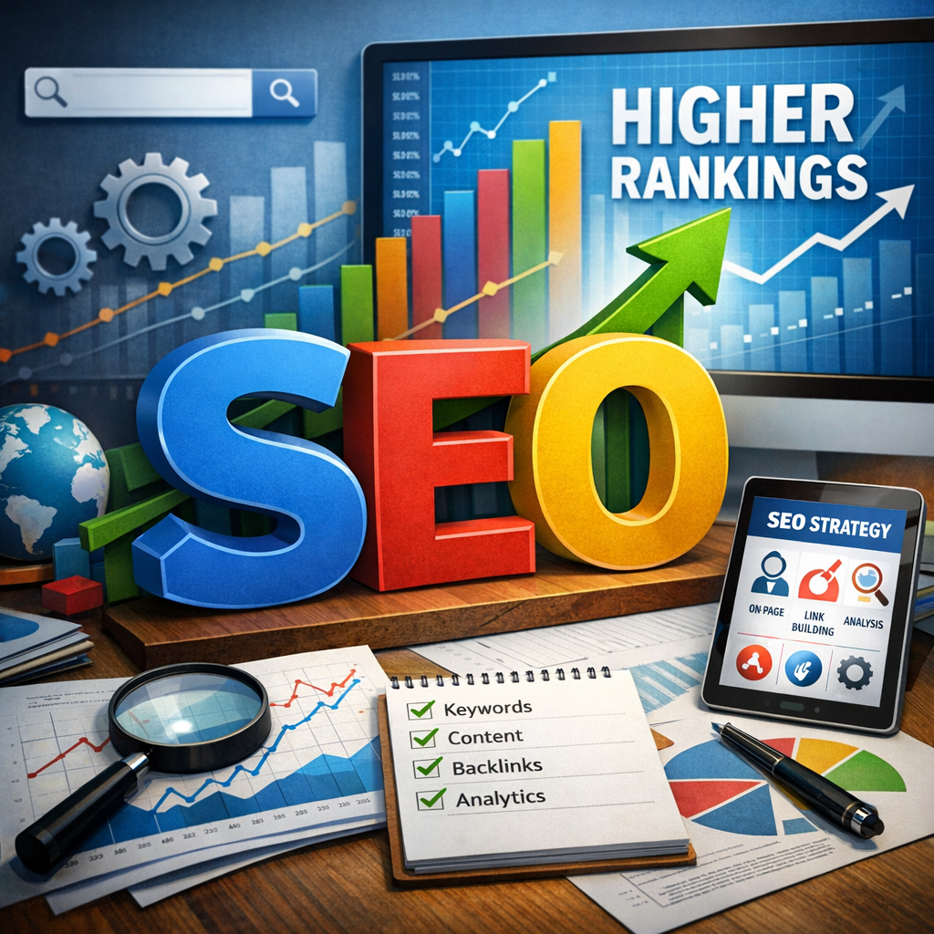 Illustration of SEO Optimization Guide: Must-Have Best Practices for Higher Rankings