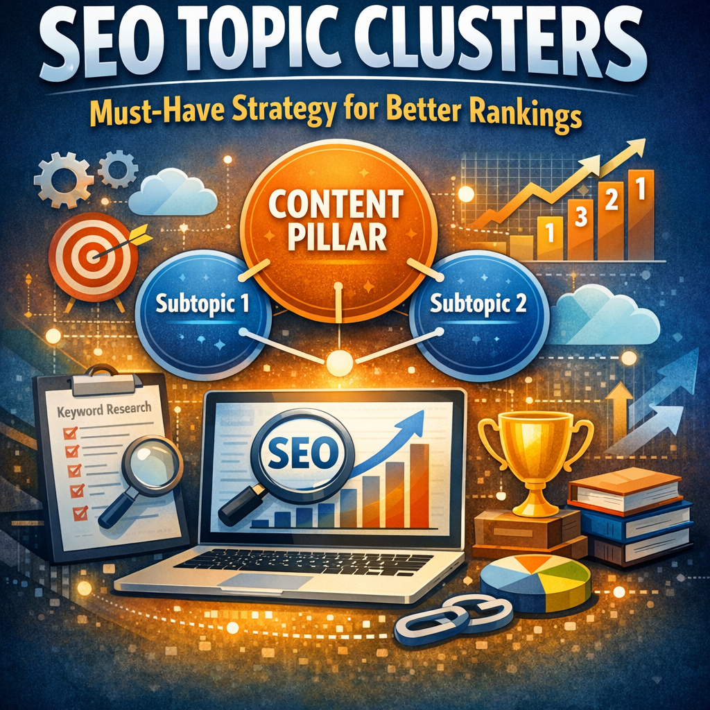 Illustration of SEO Topic Clusters: Must-Have Strategy for Better Rankings