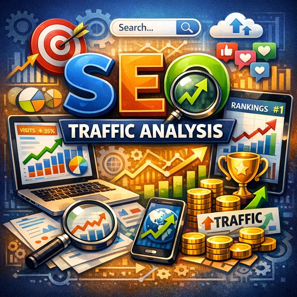 Illustration of SEO Traffic Analysis: Must-Have Guide for Better Rankings