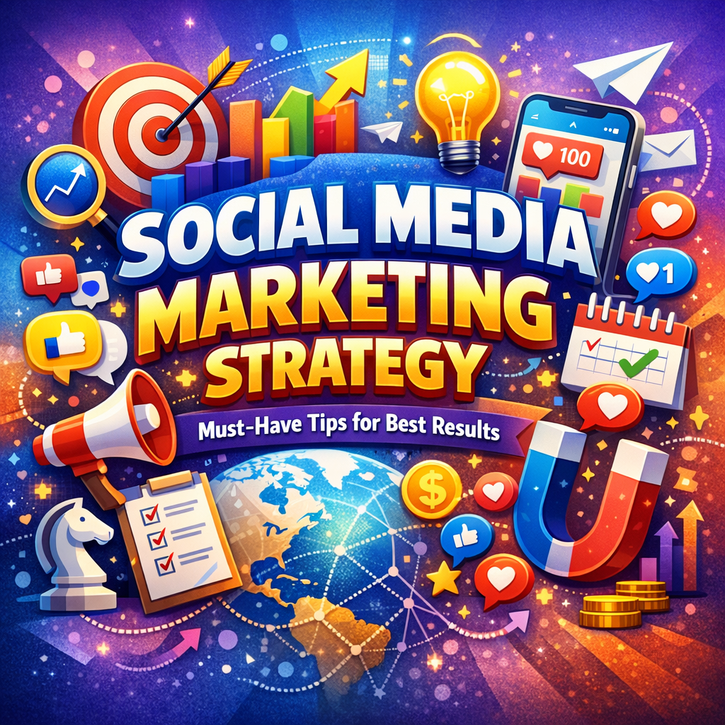 Illustration of Social Media Marketing Strategy: Must-Have Tips for Best Results