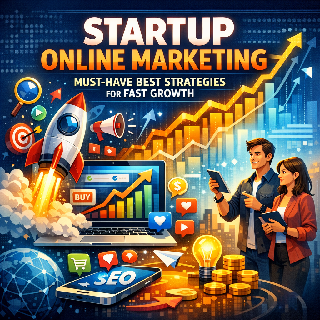 Illustration of Startup Online Marketing: Must-Have Best Strategies for Fast Growth