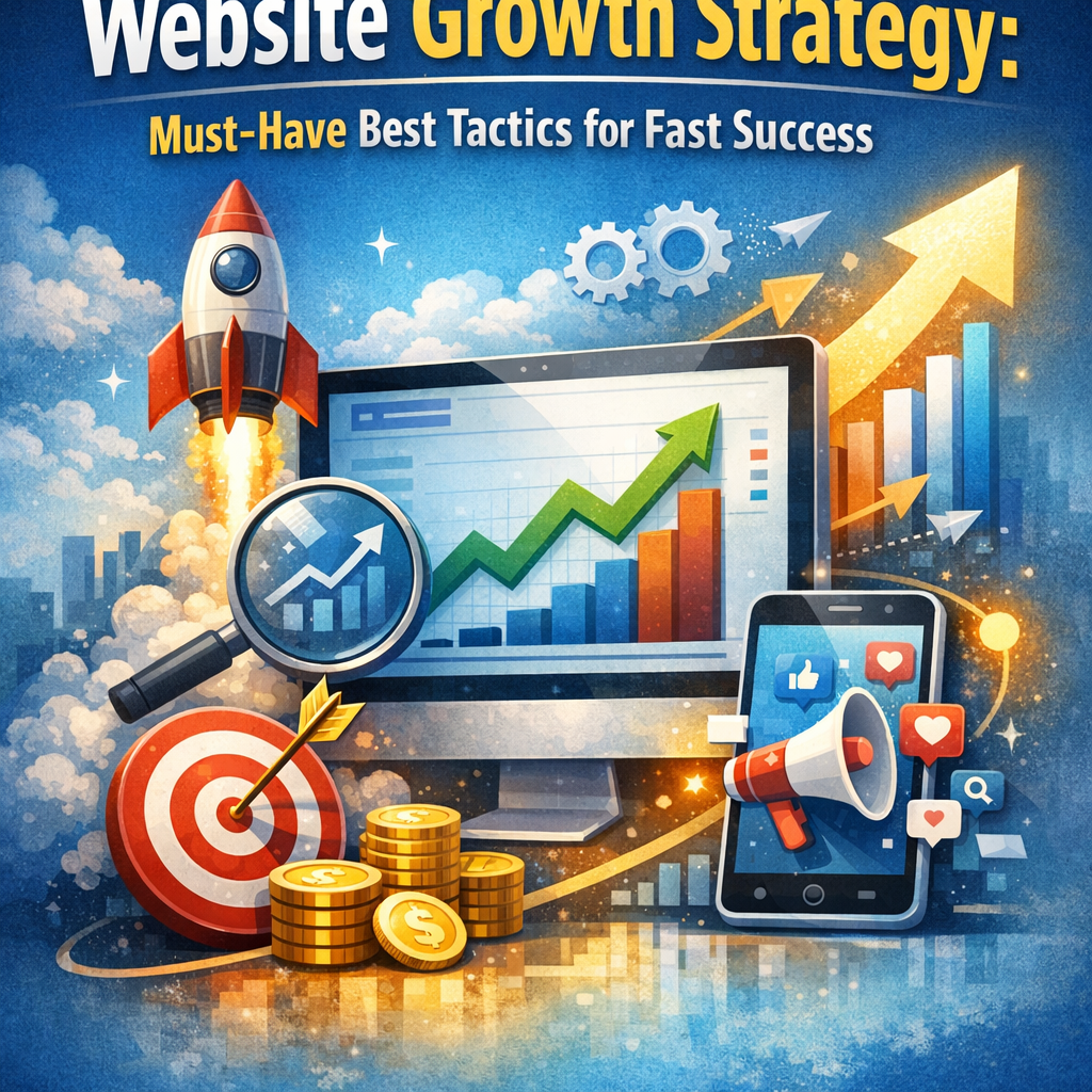 Illustration of Website Growth Strategy: Must-Have Best Tactics for Fast Success